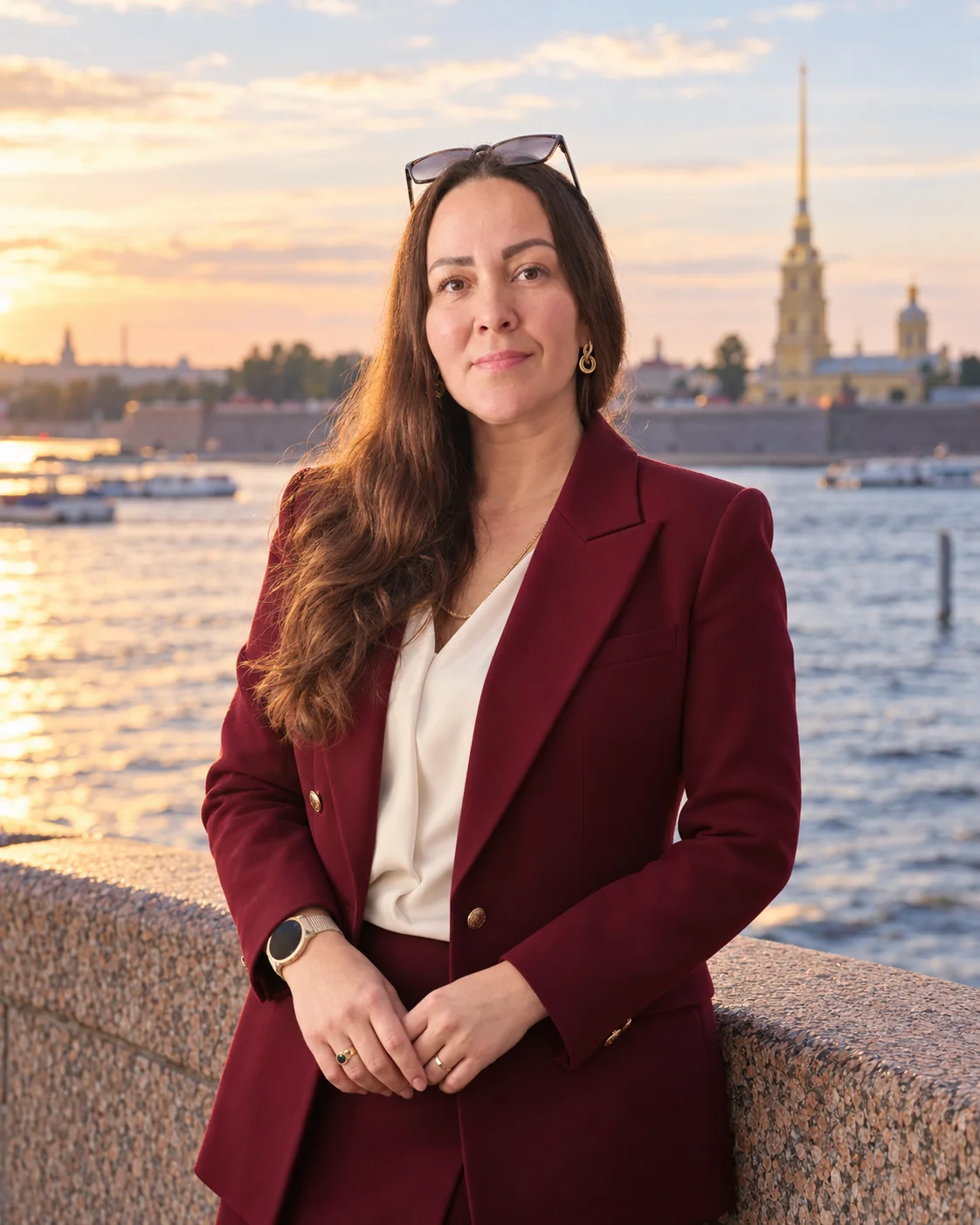 Ирина Жирнова на набережной Невы